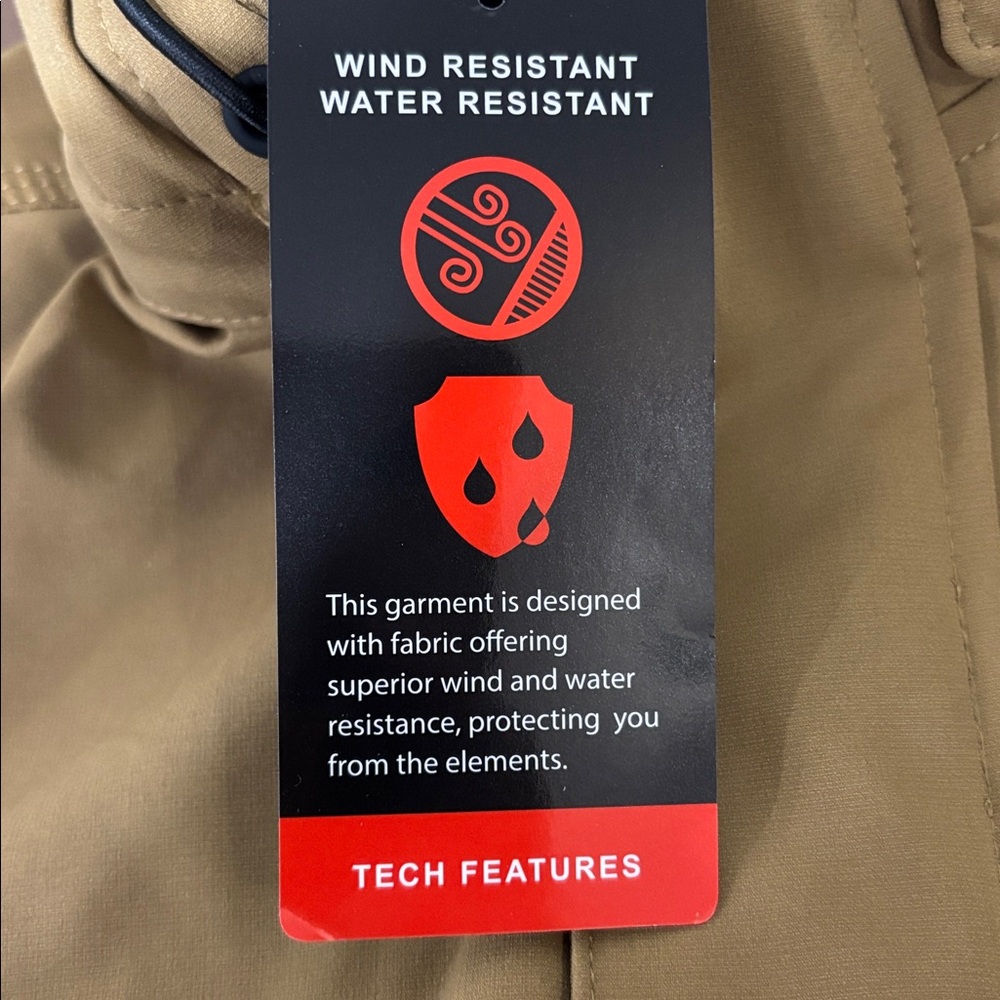 Snap-on Tools Hooded Work Jacket Wind & Water Resistant Tan XL NWT — Size XL - Picture 7 of 13